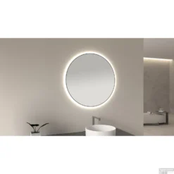 Ronde Spiegel Wiesbaden Novi Met LED, Dimbaar 80 Cm Mat Zwart 8 Ronde Spiegel Wiesbaden Novi Met LED, Dimbaar 80 Cm Mat Zwart -Zalig Baden Verkoopwinkel novi spiegels zwart sfeer 3 1