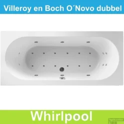 Ligbad Villeroy & Boch O.novo 190x90 Cm Balboa Whirlpool Systeem Dubbel