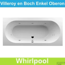 Ligbad Villeroy & Boch Oberon 190x90 Cm Balboa Whirlpool Systeem Enkel