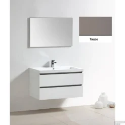 Badkamermeubelset Sanilux Trendline 100x47x50 Cm 1 Kraangat Taupe