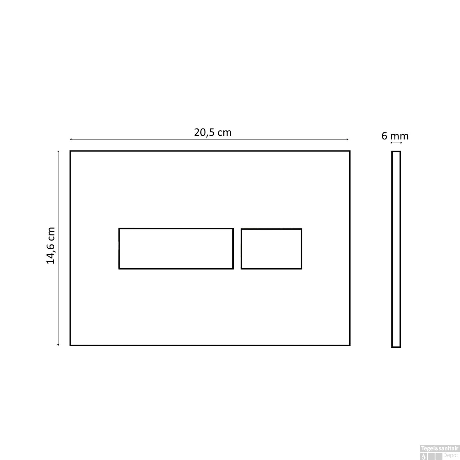 Plieger Flair Bedieningsplaat DF Flair Glanzend Zwart/Wit 2 Plieger Flair Bedieningsplaat DF Flair Glanzend Zwart/Wit - Afbeelding 2