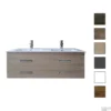Badkamermeubelset Sanicare Q2 Twee Soft-Close Laden 120 Cm Grey-Wood (spiegel Optioneel)