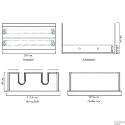 Badkamermeubelset Sanicare Q2 Twee Soft-Close Laden 120 Cm Grey-Wood (spiegel Optioneel) -Zalig Baden Verkoopwinkel q2 onderkast tech 9