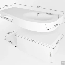 MONDIAZ RIVA 100cm Badmeubel Onderkast / Planchet Kleur Smoke Met 1 Lade. Wastafel DULCET Rechts 1 Kraangat Kleur Army. -Zalig Baden Verkoopwinkel riva 100cm right 13188763193824 1
