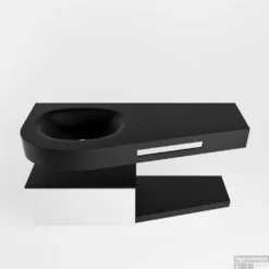 MONDIAZ RIVA 120cm Badmeubel Onderkast / Planchet Kleur Talc Met 1 Lade. Wastafel DULCET Links 0 Kraangaten Kleur Urban. -Zalig Baden Verkoopwinkel riva onderkast talc planchet dulcet urban google 3 0006