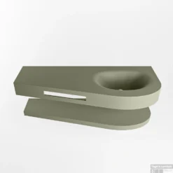 MONDIAZ RIVA 120cm Wastafel Met Planchet Kleur Army. Wastafel DULCET Rechts 1 Kraangaten Kleur Army. -Zalig Baden Verkoopwinkel riva planchet army dulcet army google 3 0009