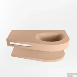 MONDIAZ RIVA 100cm Wastafel Met Planchet Kleur Rosee. Wastafel DULCET Rechts 0 Kraangaten Kleur Rosee. -Zalig Baden Verkoopwinkel riva planchet rosee dulcet rosee google 3 00 103