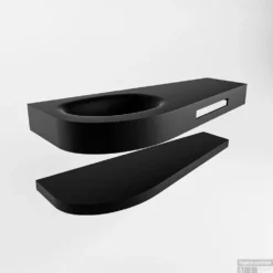 MONDIAZ RIVA 120cm Wastafel Met Planchet Kleur Urban. Wastafel DULCET Links 0 Kraangaten Kleur Urban. -Zalig Baden Verkoopwinkel riva planchet urban dulcet urban google 1 0006