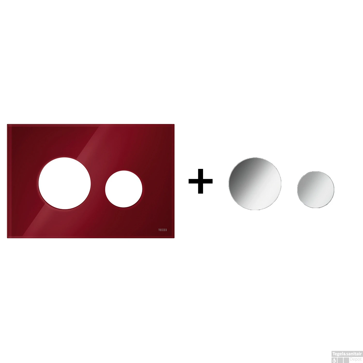 Drukplaat Front En Toetsen TECE Loop Voor WC-Bediening Glas Robijnrood 8 Drukplaat Front En Toetsen TECE Loop Voor WC-Bediening Glas Robijnrood - Afbeelding 8