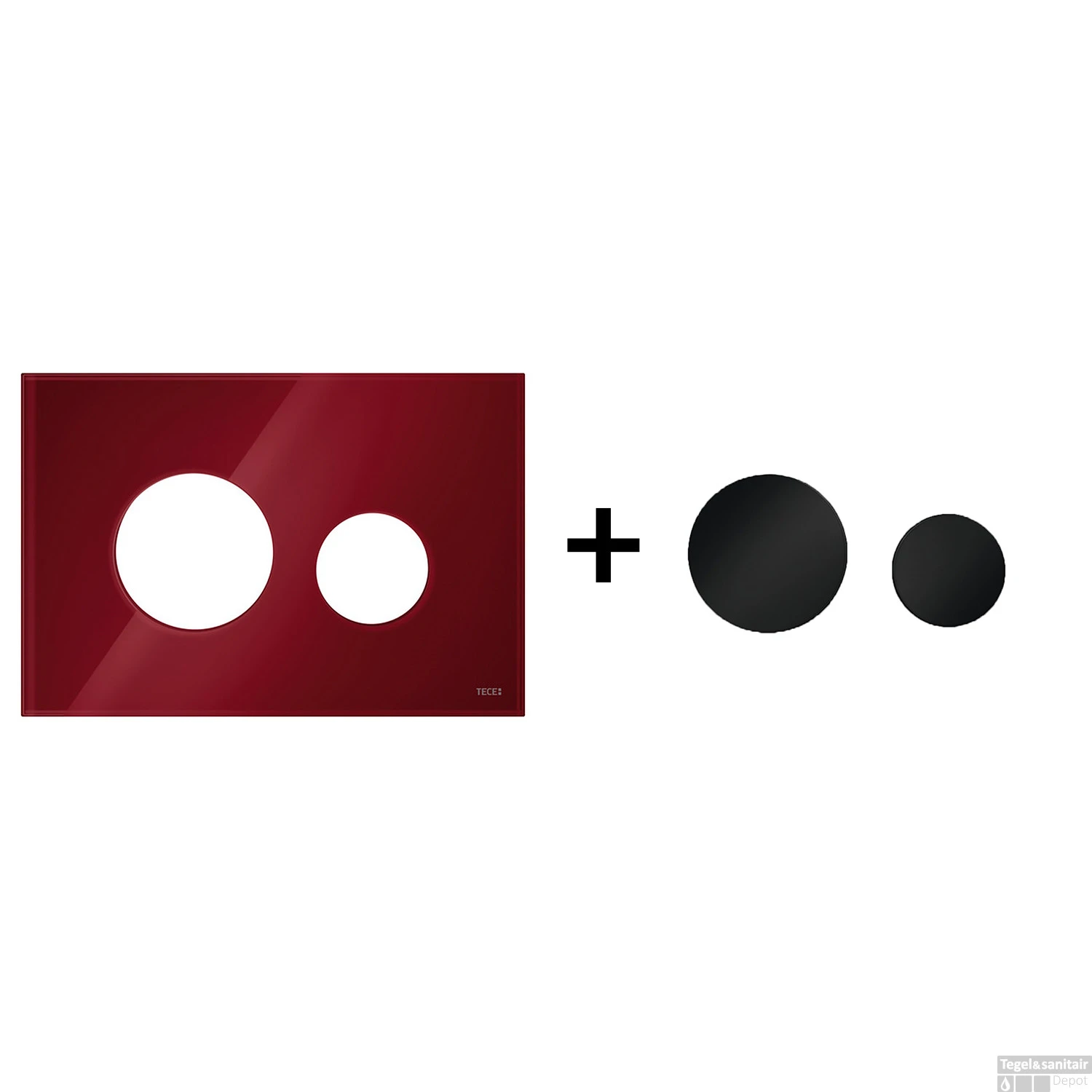 Drukplaat Front En Toetsen TECE Loop Voor WC-Bediening Glas Robijnrood 5 Drukplaat Front En Toetsen TECE Loop Voor WC-Bediening Glas Robijnrood - Afbeelding 5