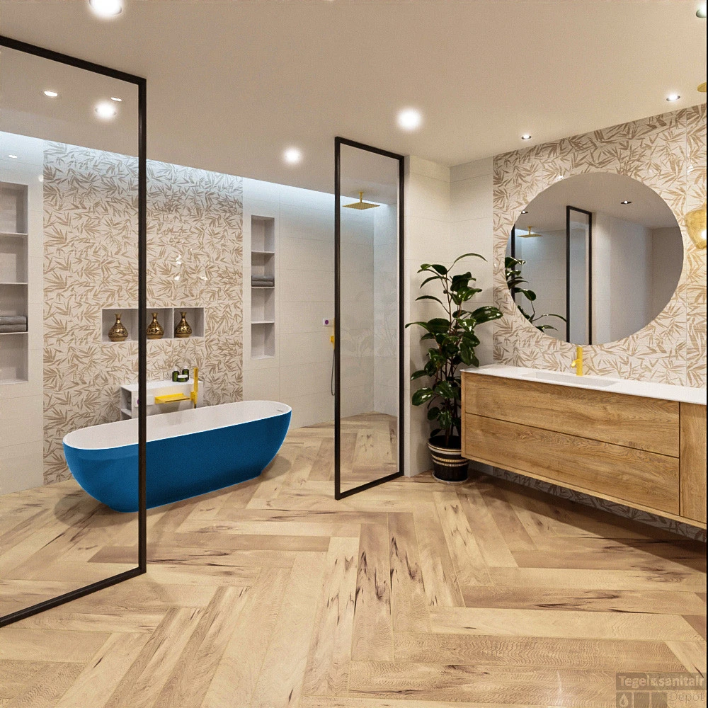 ROCK Vrijstaand Bad 170x70cm Kleur Jeans / Talc 2 ROCK Vrijstaand Bad 170x70cm Kleur Jeans / Talc - Afbeelding 2