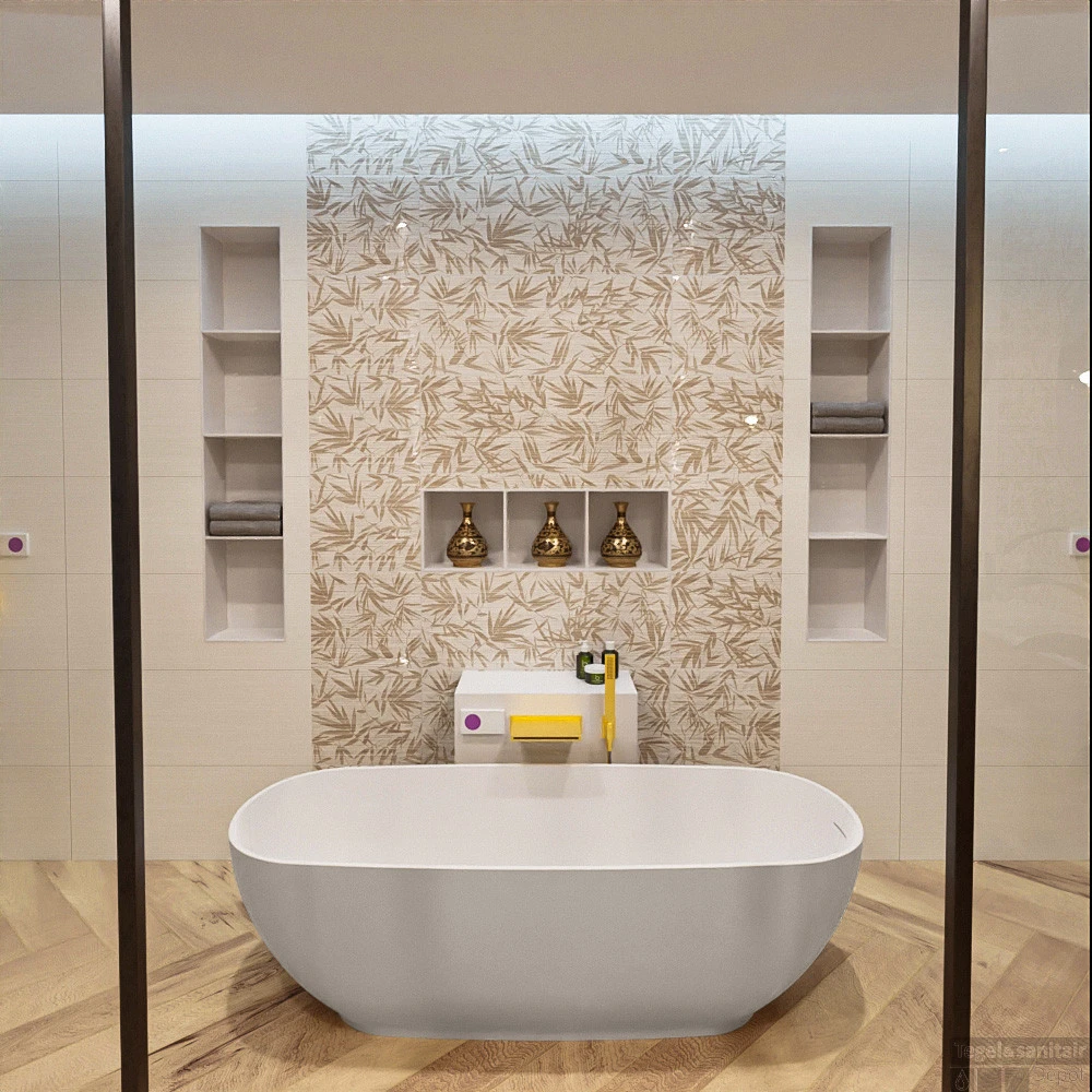 ROCK Vrijstaand Bad 170x70cm Kleur Linen / Talc 3 ROCK Vrijstaand Bad 170x70cm Kleur Linen / Talc - Afbeelding 3