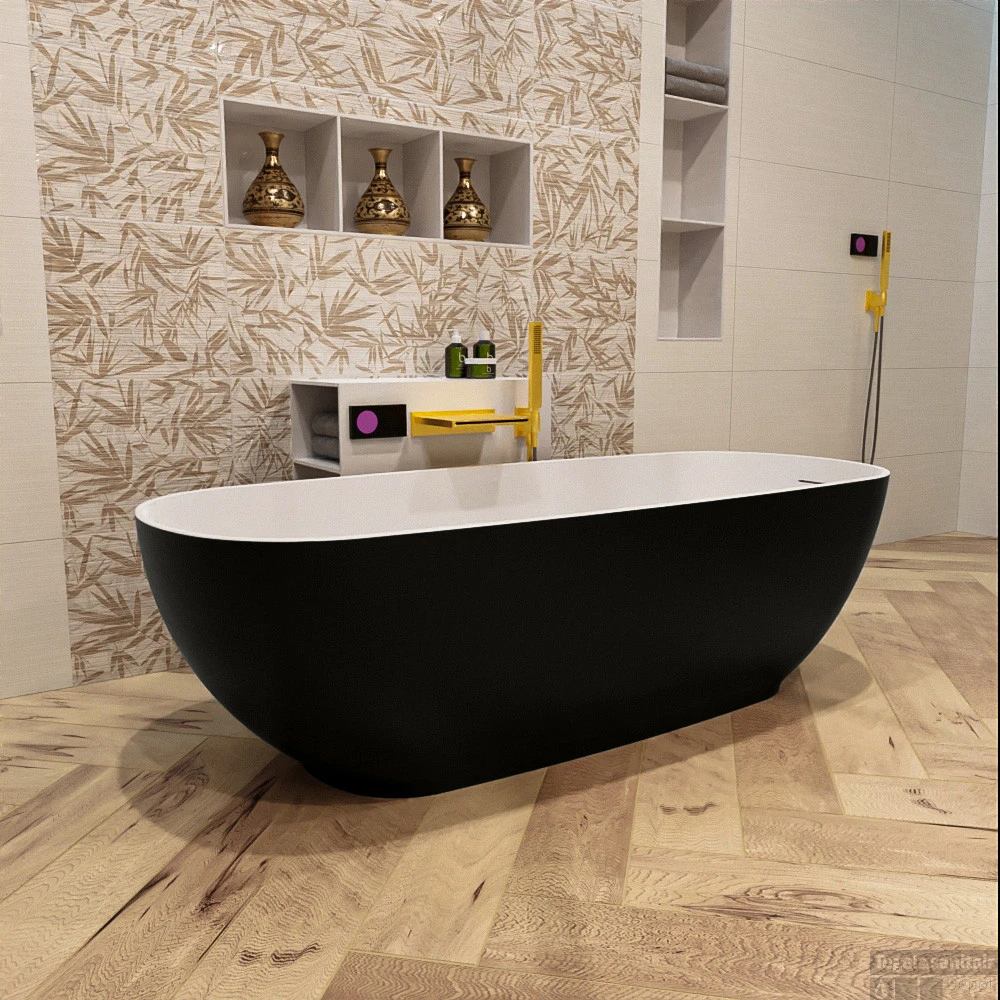 ROCK Vrijstaand Bad 170x70cm Kleur Urban / Talc 4 ROCK Vrijstaand Bad 170x70cm Kleur Urban / Talc - Afbeelding 4