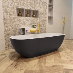 ROCK Vrijstaand Bad 170x70cm Kleur Dark Grey / Talc -Zalig Baden Verkoopwinkel rock 3 00009