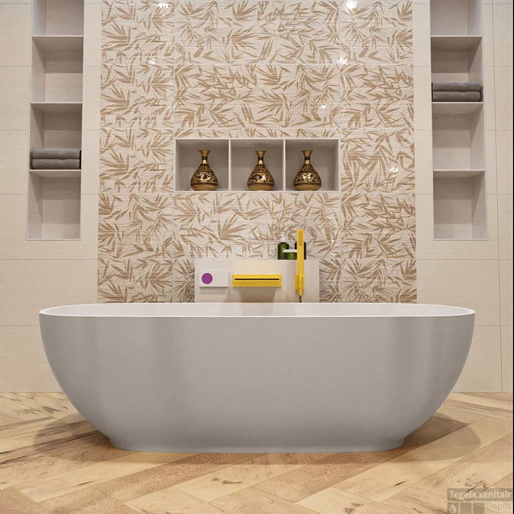 ROCK Vrijstaand Bad 170x70cm Kleur Linen / Talc 5 ROCK Vrijstaand Bad 170x70cm Kleur Linen / Talc - Afbeelding 5