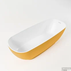 ROCK Vrijstaand Bad 170x70cm Kleur Ocher / Talc