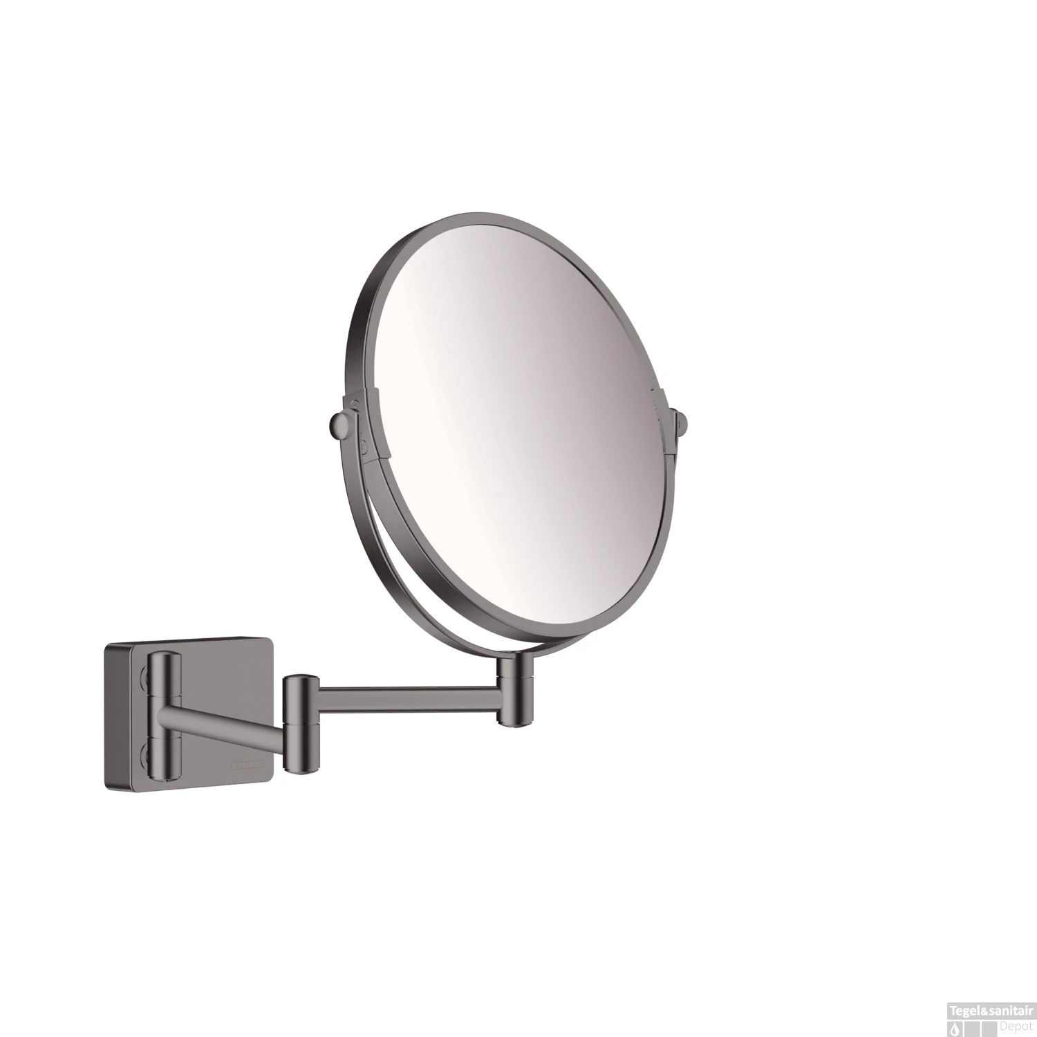 Scheerspiegel AddStoris HansGrohe Geborsteld Zwart Chroom 1 Scheerspiegel AddStoris HansGrohe Geborsteld Zwart Chroom