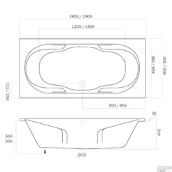 Nieuwe Producten -Zalig Baden Verkoopwinkel sealskin ligbad duet 180x80 cm wit tech