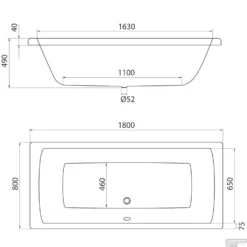 Sealskin Ligbad Trend Duobad 180x80 Cm Wit -Zalig Baden Verkoopwinkel sealskin ligbad get wet trend duobad 180x80 cm wit tech