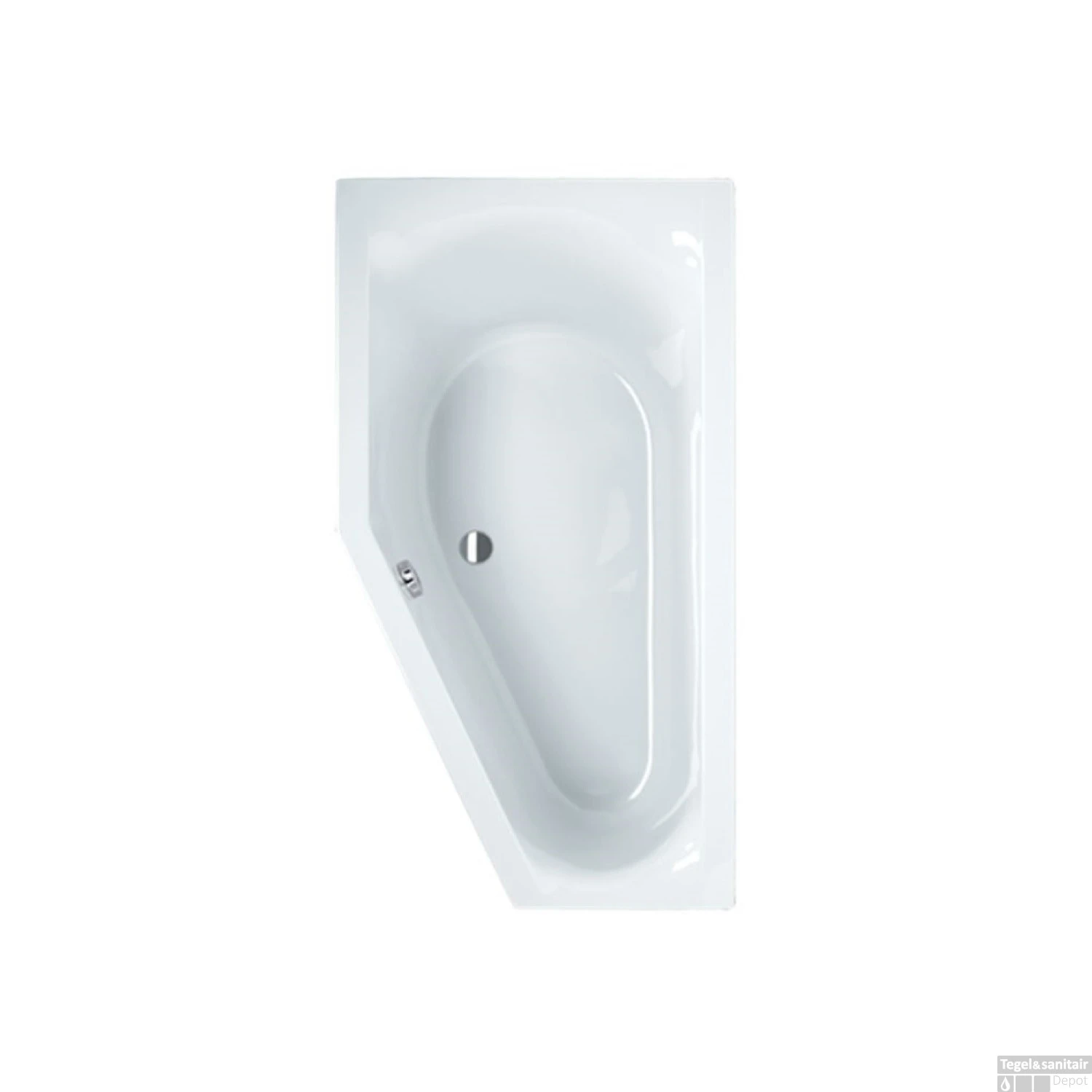 Sealskin Ligbad Senso Slimfit Compact L 165x90 Cm Wit