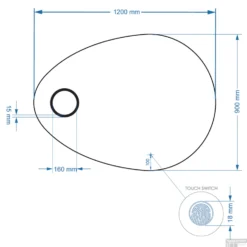 Badkamerspiegel Gliss Atlas 120x90cm Verticaal LED Incl. Verwarming 5 Badkamerspiegel Gliss Atlas 120x90cm Verticaal LED Incl. Verwarming -Zalig Baden Verkoopwinkel spat120 tech