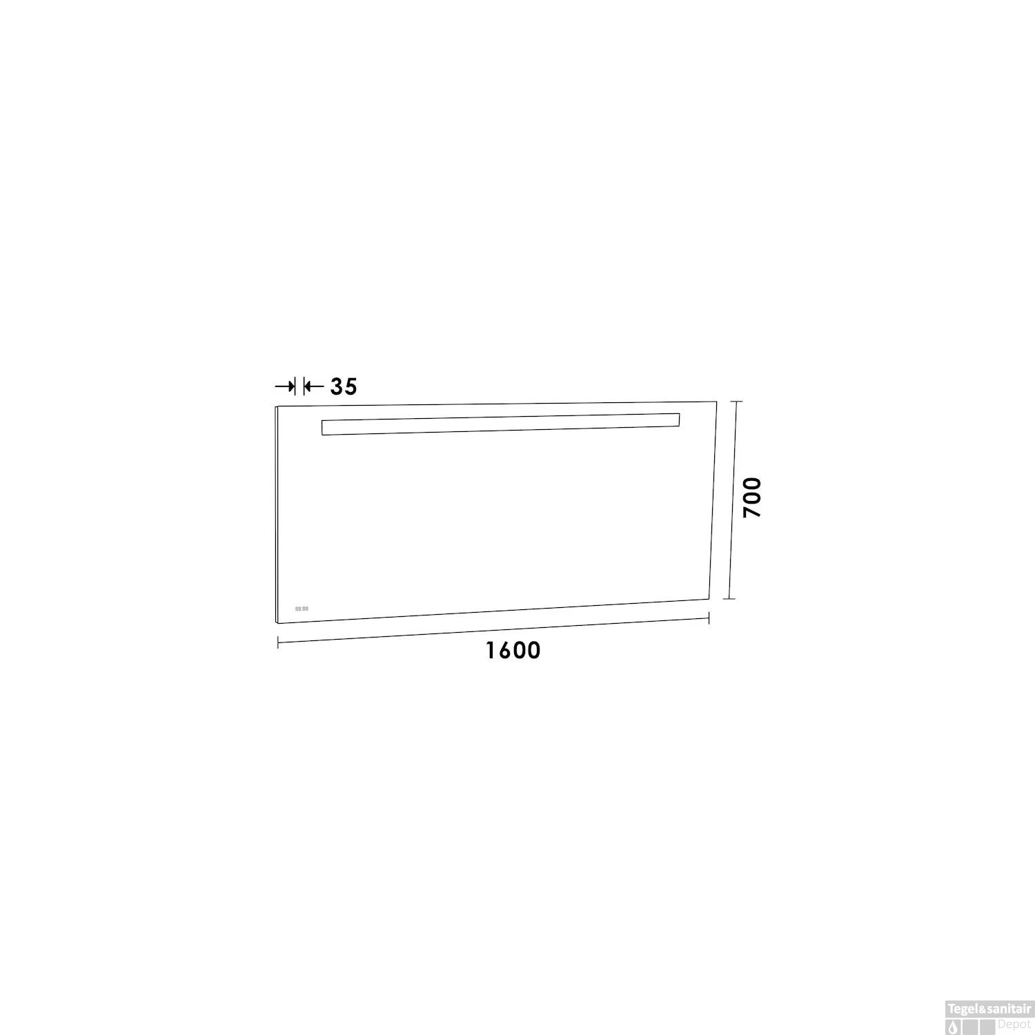 Spiegel Clock 160cm Incl LED Verlichting En Klok 2 Spiegel Clock 160cm Incl LED Verlichting En Klok - Afbeelding 2