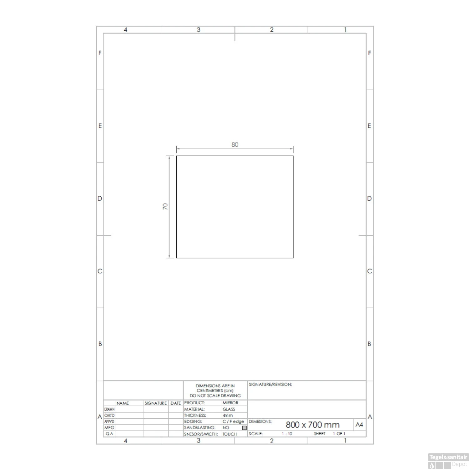 Spiegel Gliss Design Backlight LED Verlichting 80cm 2 Spiegel Gliss Design Backlight LED Verlichting 80cm - Afbeelding 2