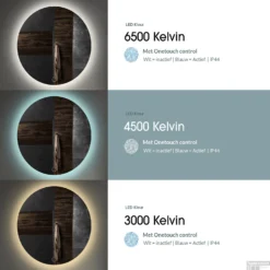 Spiegel Gliss Design Oko Rond LED Verlichting (Alle Maten) -Zalig Baden Verkoopwinkel spiegel gliss design oko rond led verlichting alle maten sfeer