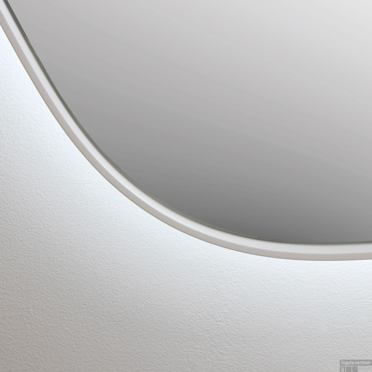 Spiegel Organisch INK SP23 80x50 Cm Met Verlichting En Spiegelverwarming Rechts Geborsteld Koper - Afbeelding 2