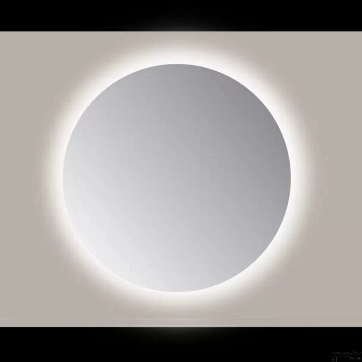 Spiegel Sanicare Q-Mirrors 120x120 Cm Rond Met Rondom LED Warm White En Afstandsbediening Incl. Ophangmateriaal