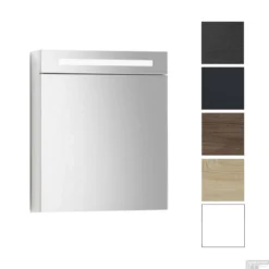 Spiegelkast Met Verlichting & Wcd 60 Cm Antraciet -Zalig Baden Verkoopwinkel spiegelkast sanilux deluxe 58x70x16 antraciet 24060l 3