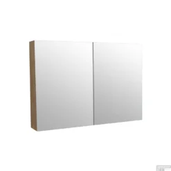 Spiegelkast Sanilux Wood 80x70x16cm Massief Eiken Softclose 3 Legplanken