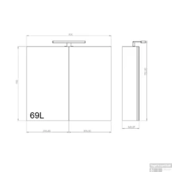 Spiegelkast Allibert Juno LED Verlichting 80x75.2x16cm Softclose Deuren Glans Wit 7 Spiegelkast Allibert Juno LED Verlichting 80x75.2x16cm Softclose Deuren Glans Wit -Zalig Baden Verkoopwinkel spiegelkast allibert juno led verlichting 80x75.2x16cm softclose deuren tech 2