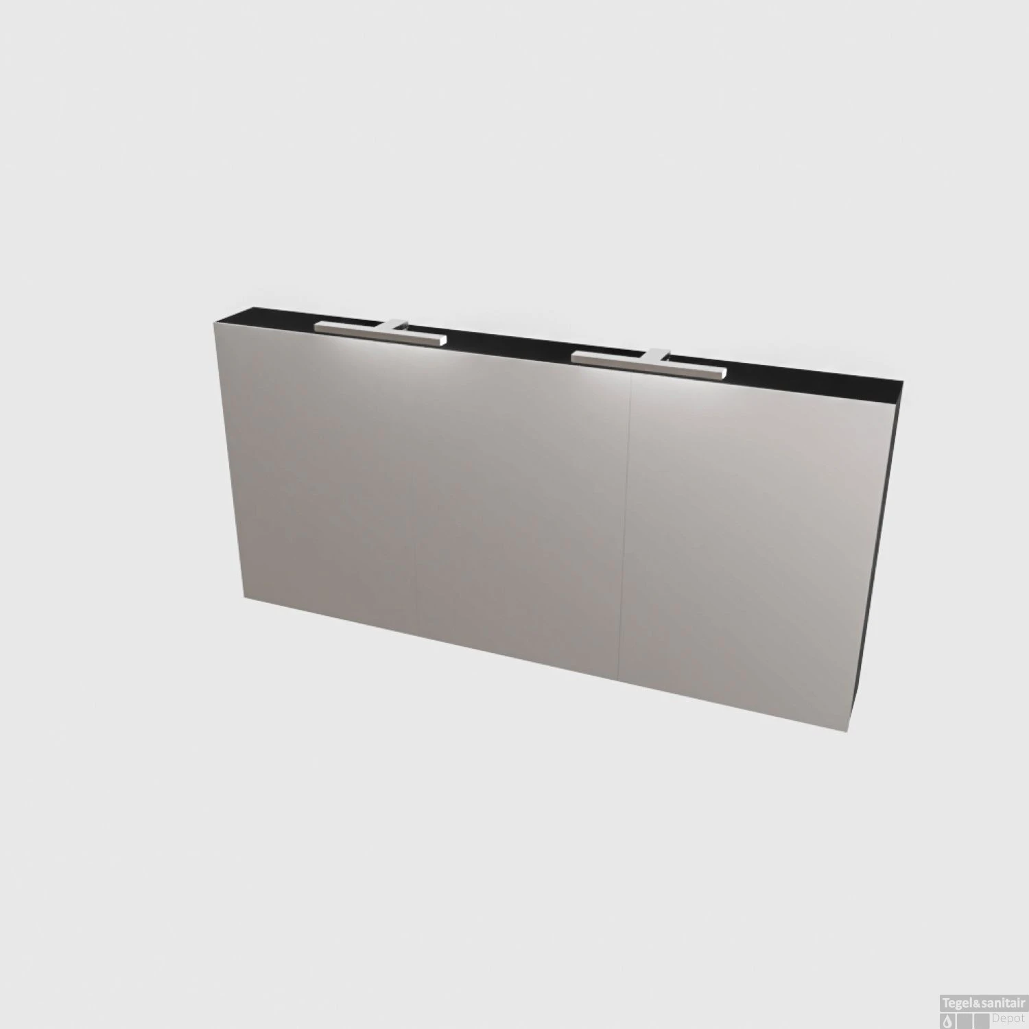 Spiegelkast Boss & Wessing Cube 150x70x16 Cm Mat Zwart Urban (3 Deuren) 5 Spiegelkast Boss & Wessing Cube 150x70x16 Cm Mat Zwart Urban (3 Deuren) - Afbeelding 5