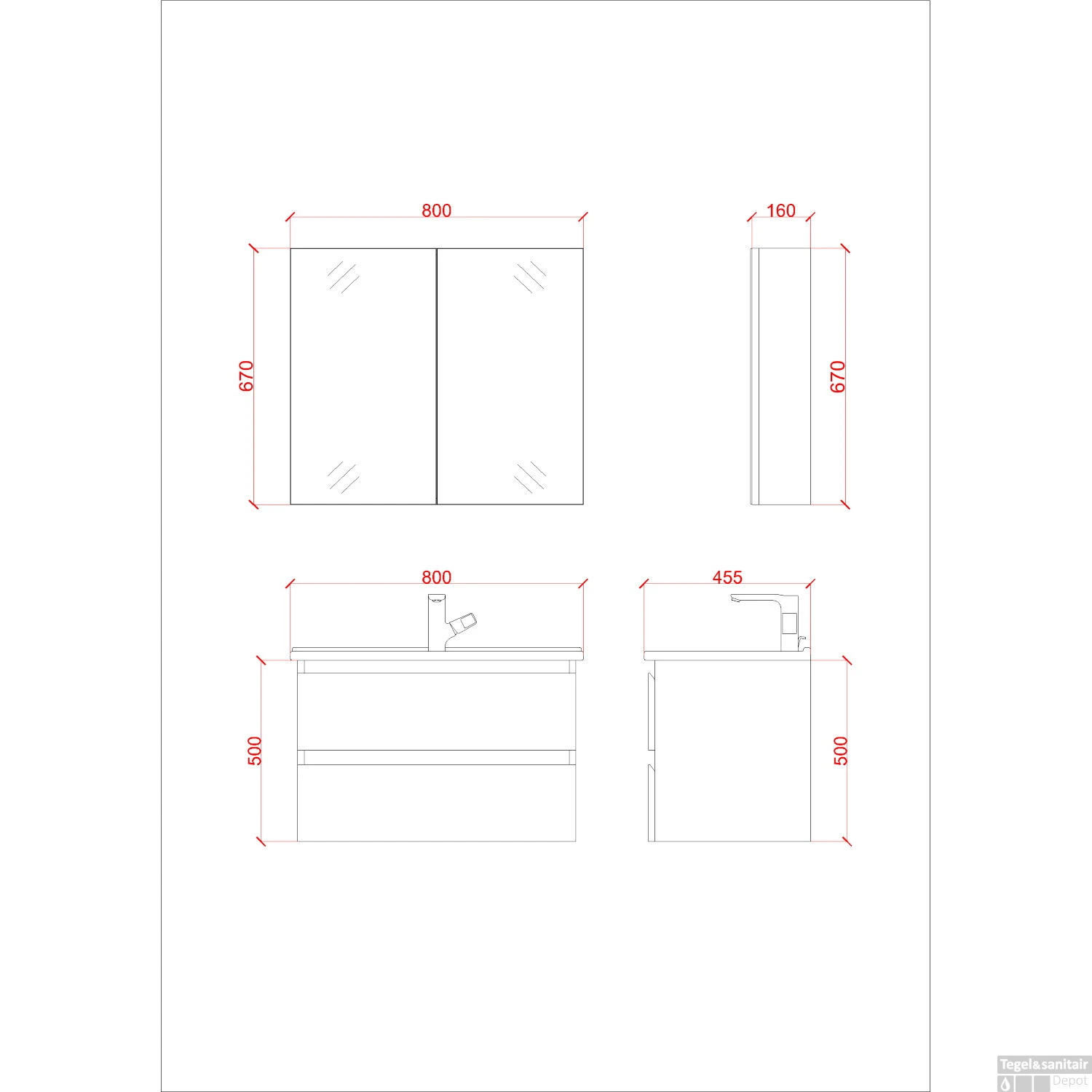 Spiegelkast Boss & Wessing Sally 80 Cm Aluminium 2 Spiegelkast Boss & Wessing Sally 80 Cm Aluminium - Afbeelding 2