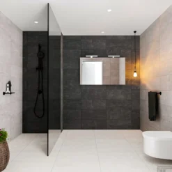 Spiegelkast BWS Valencia 120x70x16 Cm Met Twee Deuren Carrara Mat