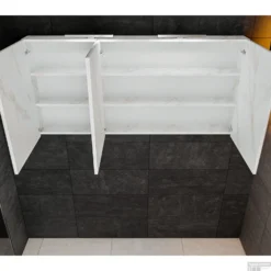 Spiegelkast BWS Valencia 150x70x16 Cm Met Twee Deuren Carrara Mat -Zalig Baden Verkoopwinkel spiegelkast bws valencia 150x70 carrara mat detail1