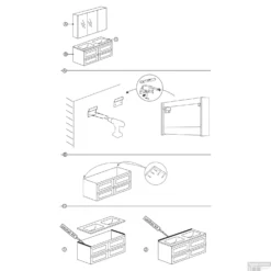 Spiegelkast Differnz Reno 120cm Eiken -Zalig Baden Verkoopwinkel spiegelkast differnz reno 120cm eiken detail