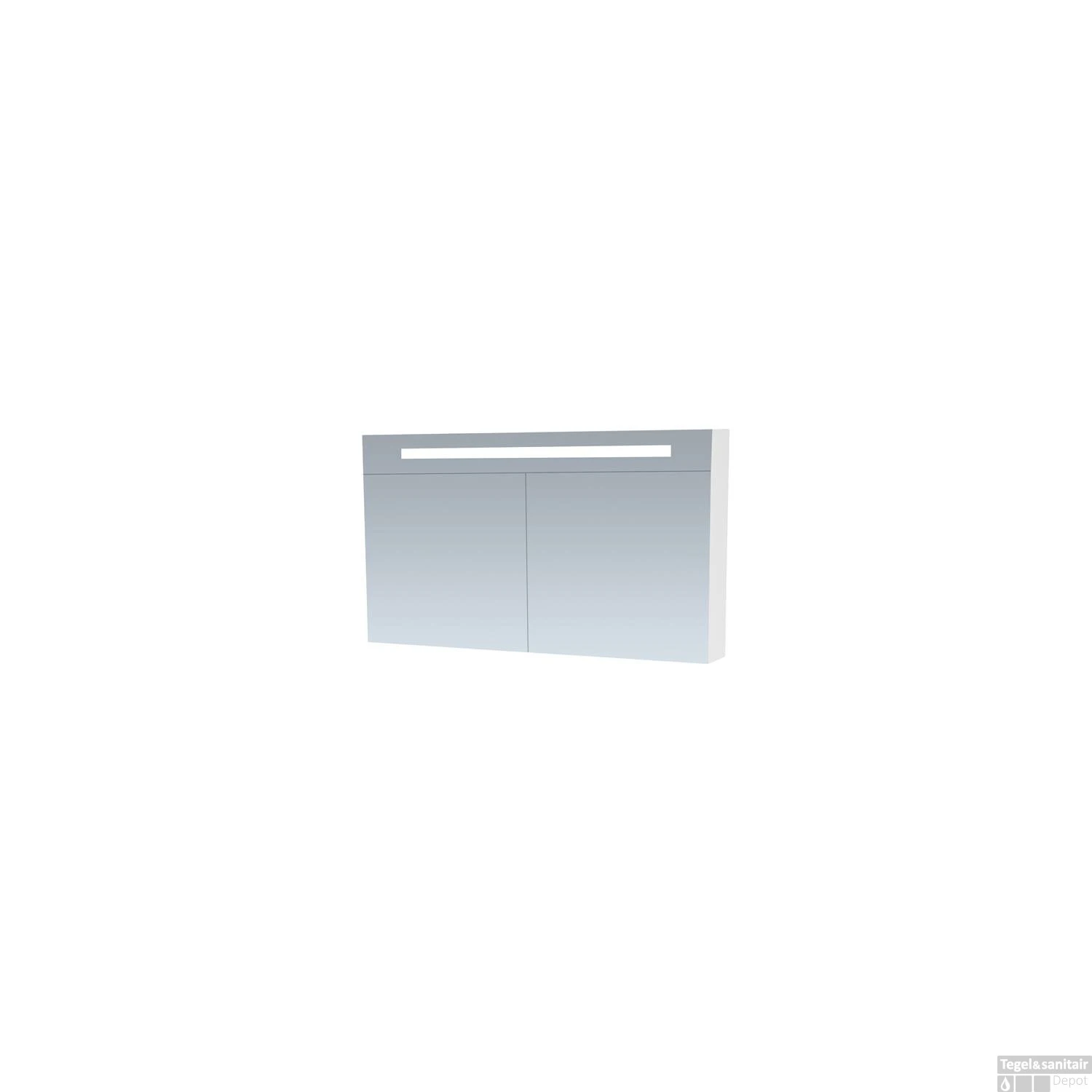 Spiegelkast Double Face Exclusive Line 120cm Mat Wit 1 Spiegelkast Double Face Exclusive Line 120cm Mat Wit