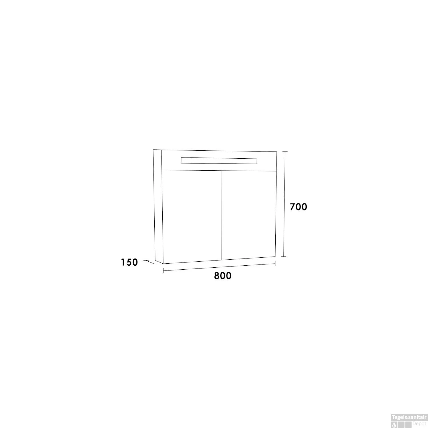 Spiegelkast Double Face Exclusive Line 80cm Legno Calore 2 Spiegelkast Double Face Exclusive Line 80cm Legno Calore - Afbeelding 2