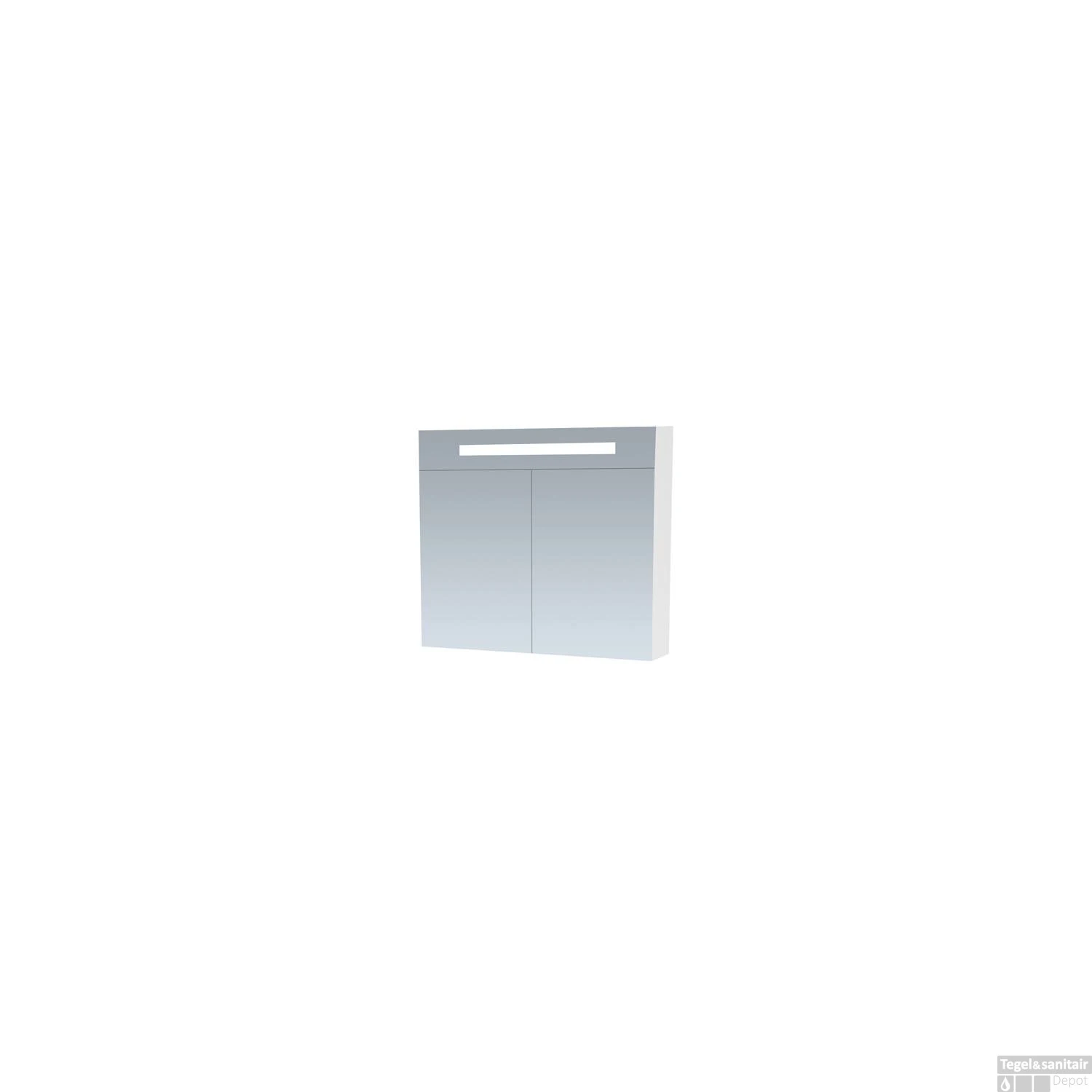 Spiegelkast Double Face Exclusive Line 80cm Mat Wit 1 Spiegelkast Double Face Exclusive Line 80cm Mat Wit