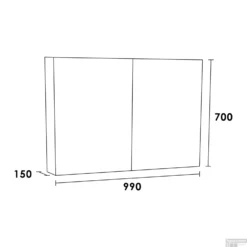 Spiegelkast Dual Exclusive Line 100cm Black Wood -Zalig Baden Verkoopwinkel spiegelkast dual exclusive line 100cm tech 5