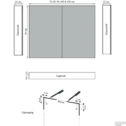 Spiegelkast Sanicare Qlassics 120 Cm 2 Spiegeldeuren Belluno Eiken -Zalig Baden Verkoopwinkel spiegelkast sanicare qlassics 120 cm 2 spiegeldeuren belluno eiken tech
