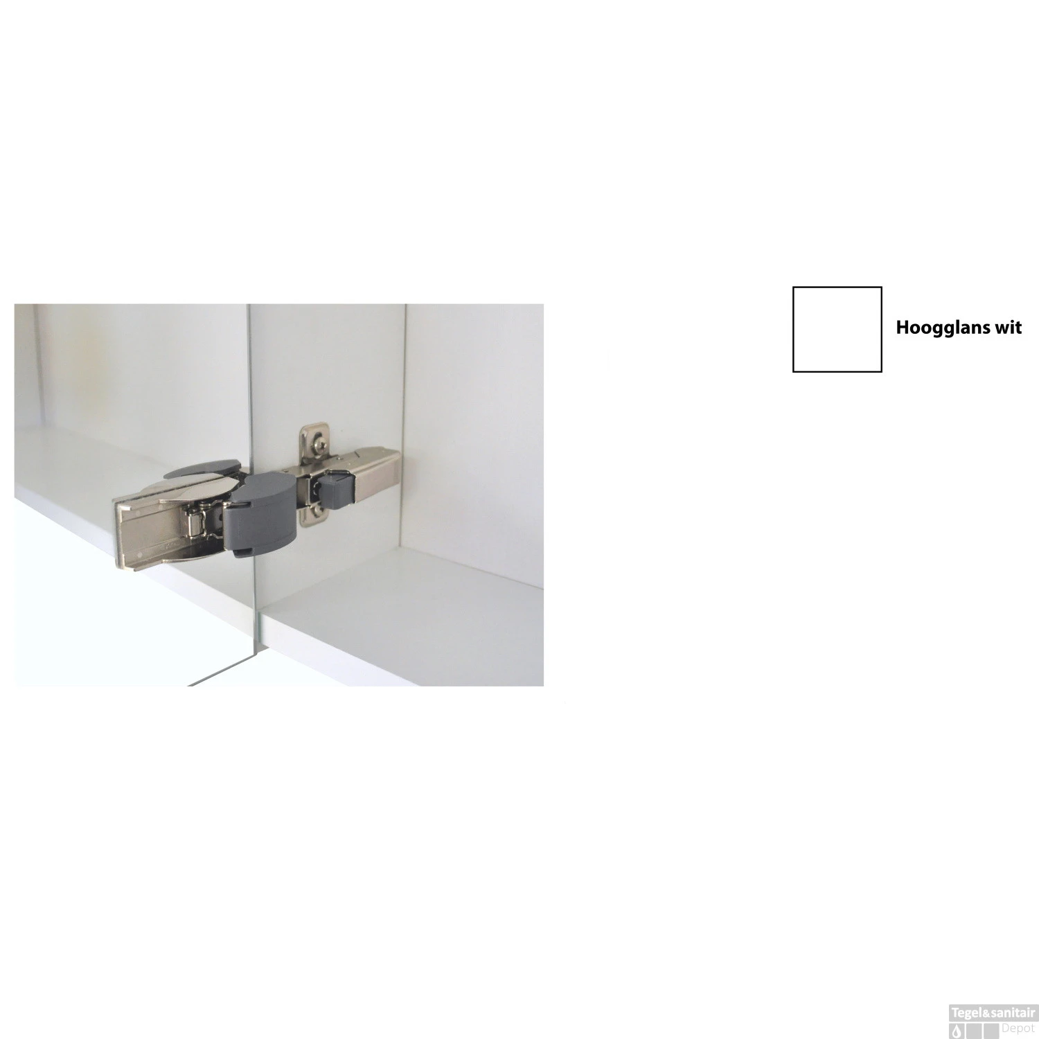 Spiegelkast Sanicare Qlassics 60 Cm 1 Deur Hoogglans Wit 4 Spiegelkast Sanicare Qlassics 60 Cm 1 Deur Hoogglans Wit - Afbeelding 4