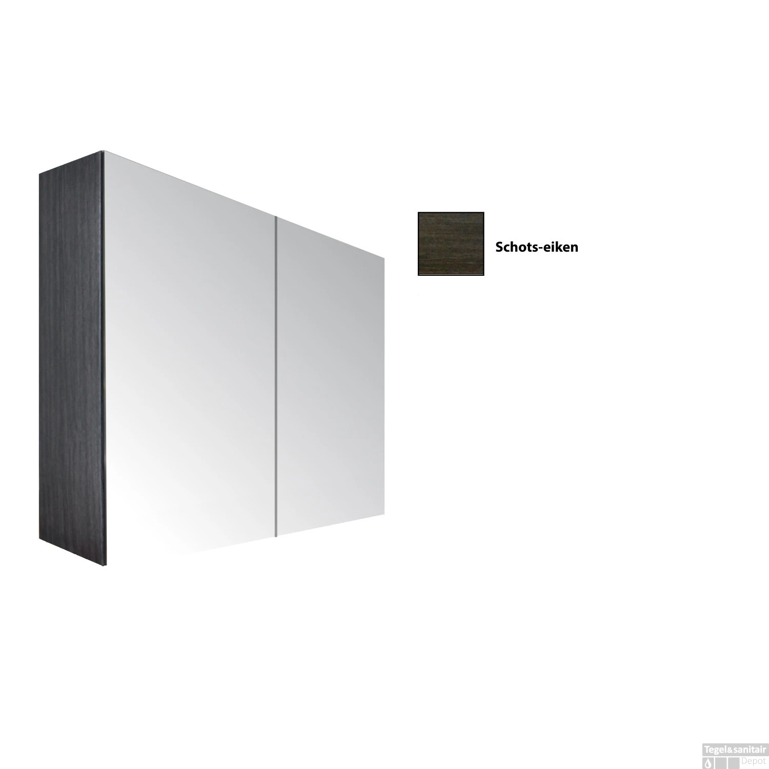 Spiegelkast Sanicare Qlassics 80 Cm 2 Deuren Schots Eiken 4 Spiegelkast Sanicare Qlassics 80 Cm 2 Deuren Schots Eiken - Afbeelding 4