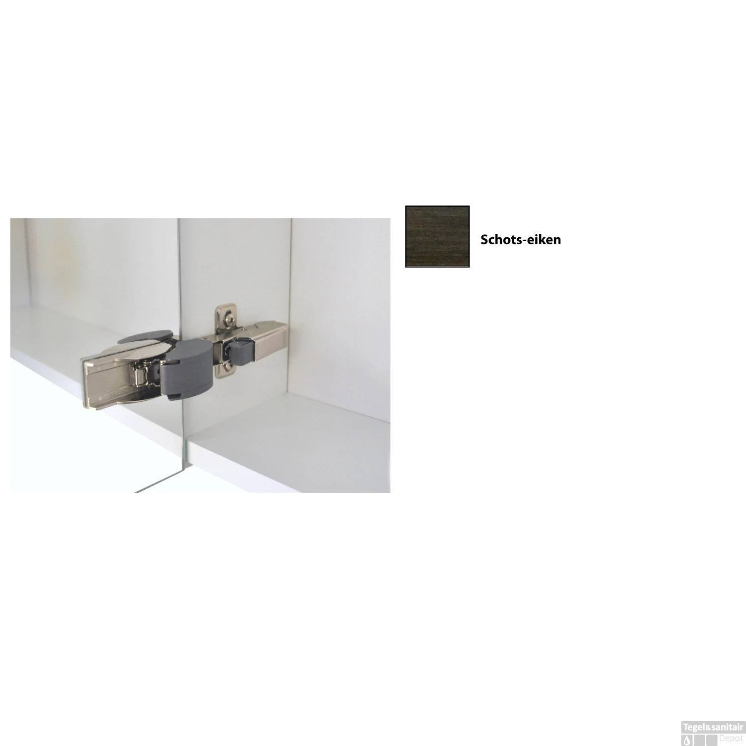 Spiegelkast Sanicare Qlassics 80 Cm 2 Deuren Schots Eiken 6 Spiegelkast Sanicare Qlassics 80 Cm 2 Deuren Schots Eiken - Afbeelding 6