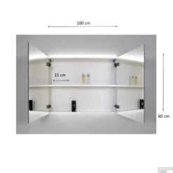 Spiegelkast Sanicare Qlassics Ambiance 100 Cm 2 Deuren Truffel -Zalig Baden Verkoopwinkel spiegelkast sanicare qlassics ambiance 100 cm 2 deuren tech 1 1 1 1 1 1