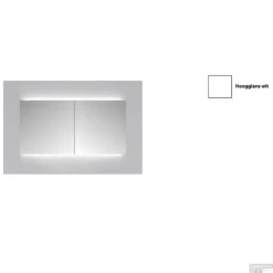 Spiegelkast Sanicare Qlassics Ambiance 100 Cm 2 Deuren Hoogglans Wit 11 Spiegelkast Sanicare Qlassics Ambiance 100 Cm 2 Deuren Hoogglans Wit -Zalig Baden Verkoopwinkel spiegelkast sanicare qlassics ambiance 100 cm 2 deuren hoogglans wit detail1