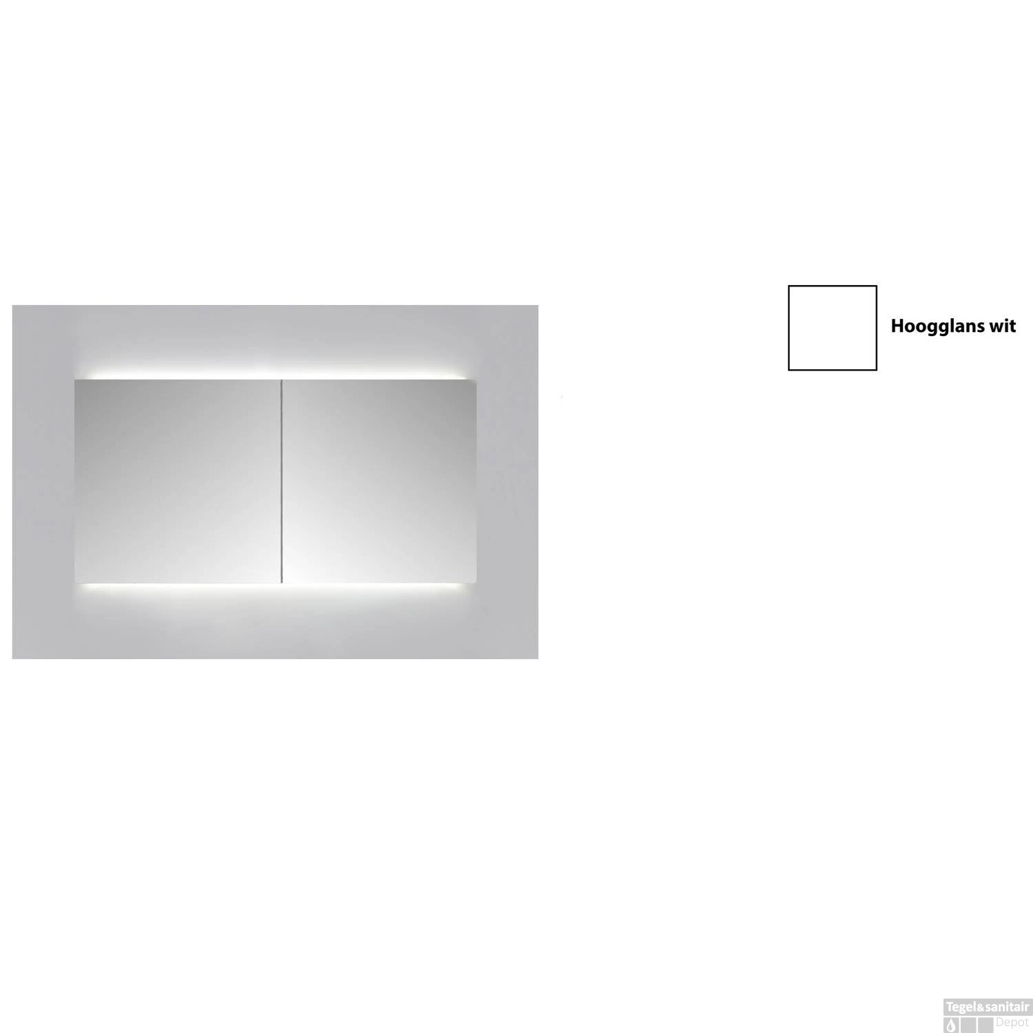 Spiegelkast Sanicare Qlassics Ambiance 100 Cm 2 Deuren Hoogglans Wit 4 Spiegelkast Sanicare Qlassics Ambiance 100 Cm 2 Deuren Hoogglans Wit - Afbeelding 4