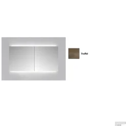 Spiegelkast Sanicare Qlassics Ambiance 100 Cm 2 Deuren Truffel -Zalig Baden Verkoopwinkel spiegelkast sanicare qlassics ambiance 100 cm 2 deuren truffel detail